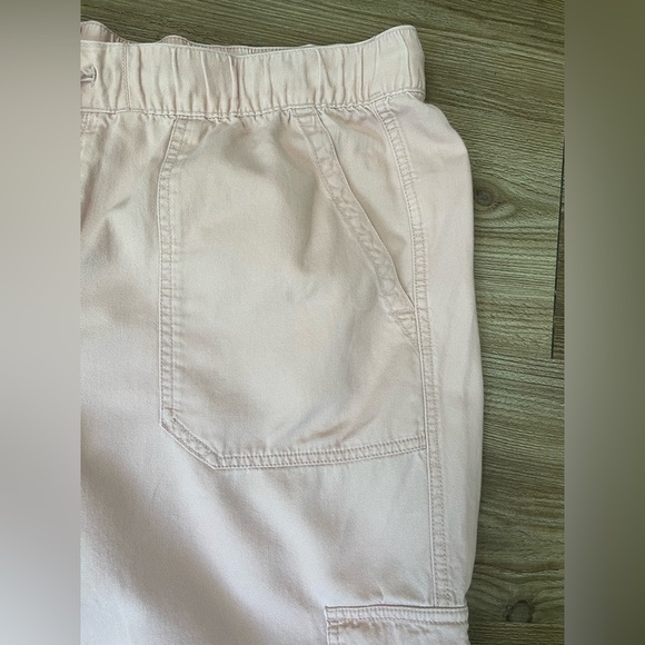 Gap Easy Cargo Crop Pant Pink Slipper Linen/Viscose Blend Size X-Large - Picture 6 of 13